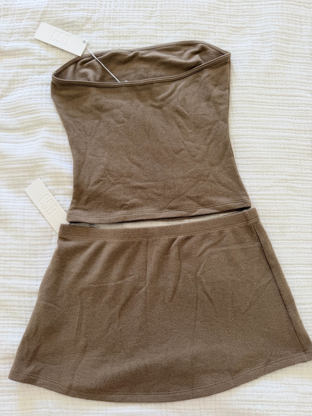 CSB Terry Almond Bandeau & Skirt Size XS - Picture 5 of 7